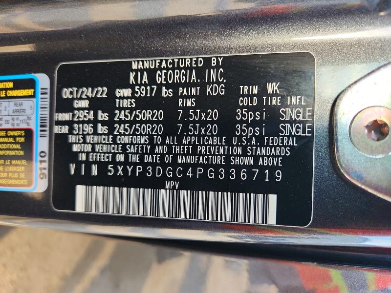 64863096 :رقم المزاد ، 5XYP3DGC4PG336719 vin ، 2023 Kia Telluride مزاد بيع