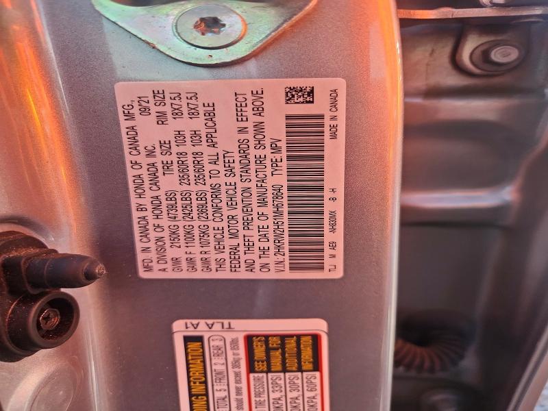 Aukcja sprzedaży 2021 Honda Cr-v, vin: 2HKRW2H51MH678640, numer aukcji: 67552526