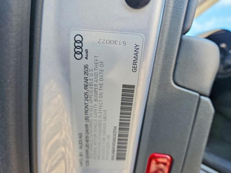 66284466 :رقم المزاد ، WAUABAF45MA042594 vin ، 2021 Audi A4 مزاد بيع