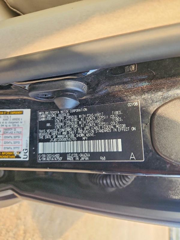 Aukcja sprzedaży 2008 Lexus Gx, vin: JTJBT20XX80162705, numer aukcji: 66755116