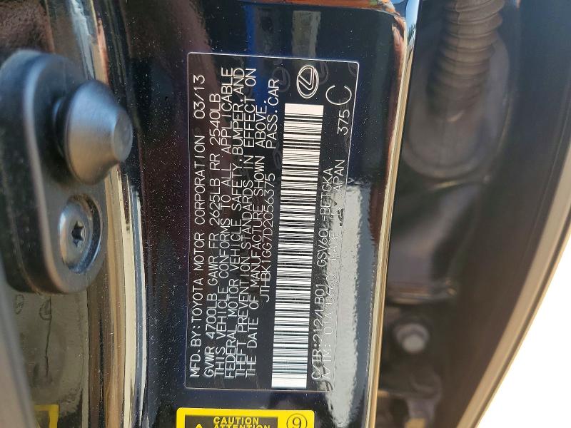 Aukcja sprzedaży 2013 Lexus Es, vin: JTHBK1GG7D2056375, numer aukcji: 64099956
