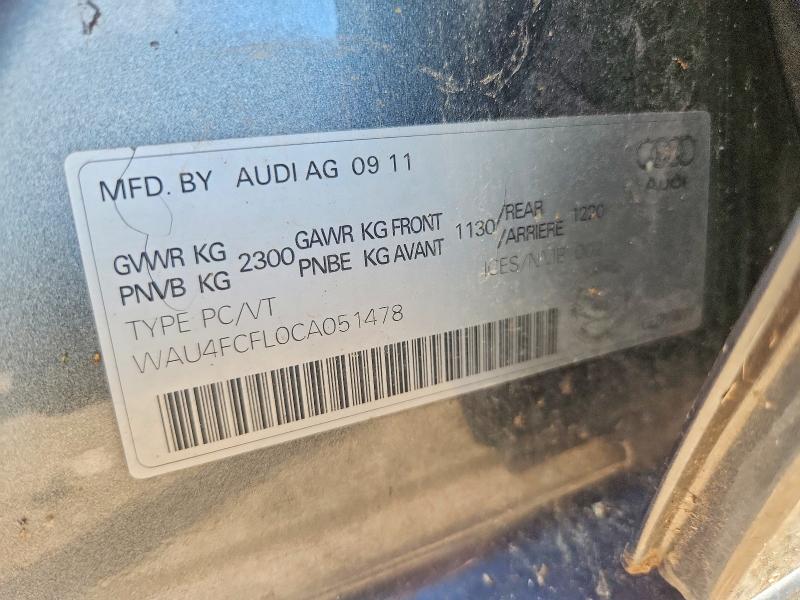 Aukcja sprzedaży 2012 Audi A4, vin: WAU4FCFL0CA051478, numer aukcji: 66247346