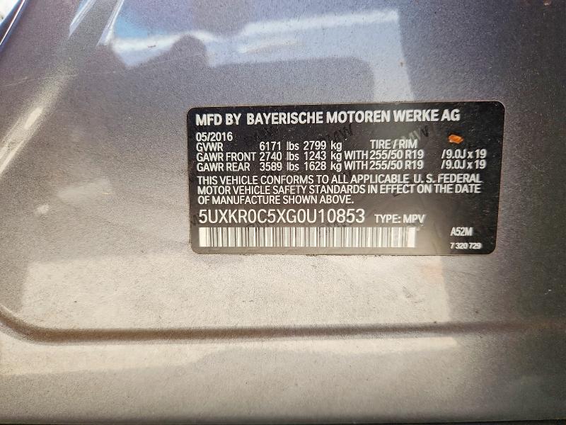 Aukcja sprzedaży 2016 Bmw X5, vin: 5UXKR0C5XG0U10853, numer aukcji: 60582146