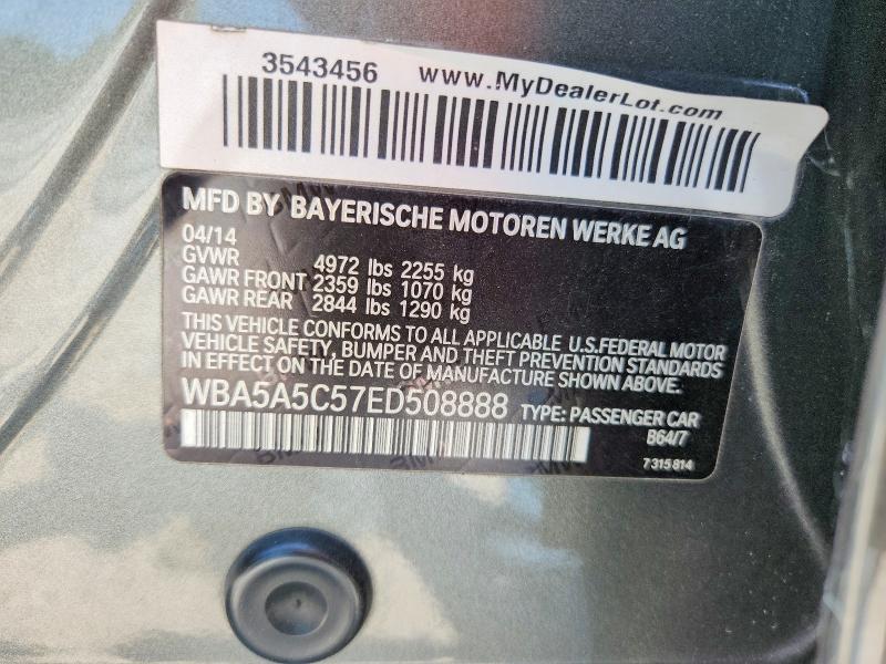 64466206 :رقم المزاد ، WBA5A5C57ED508888 vin ، 2014 Bmw 528 مزاد بيع