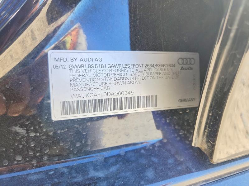 Aukcja sprzedaży 2013 Audi S4, vin: WAUKGAFL0DA060949, numer aukcji: 65487456