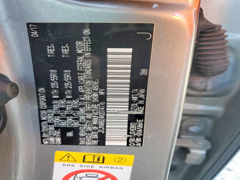 62868886 :رقم المزاد ، JTJYARBZ4H2074776 vin ، 2017 Lexus Nx 200t مزاد بيع