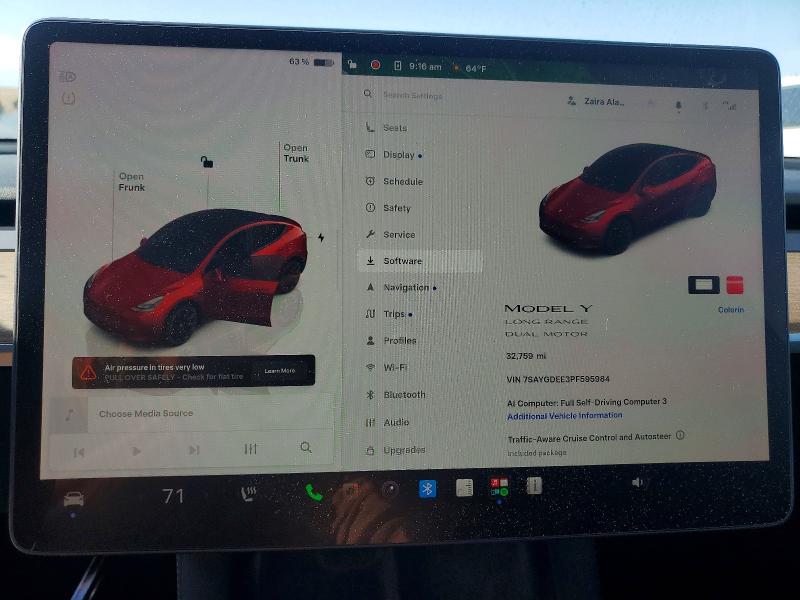 Aukcja sprzedaży 2023 Tesla Model Y, vin: 7SAYGDEE3PF595984, numer aukcji: 63539996