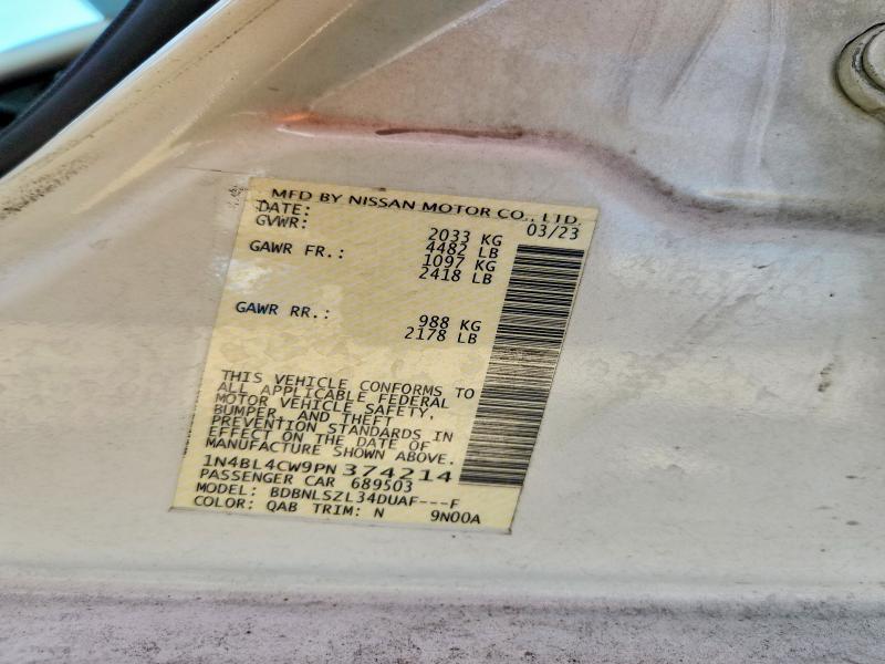 Aukcja sprzedaży 2023 Nissan Altima, vin: 1N4BL4CW9PN374214, numer aukcji: 61450666