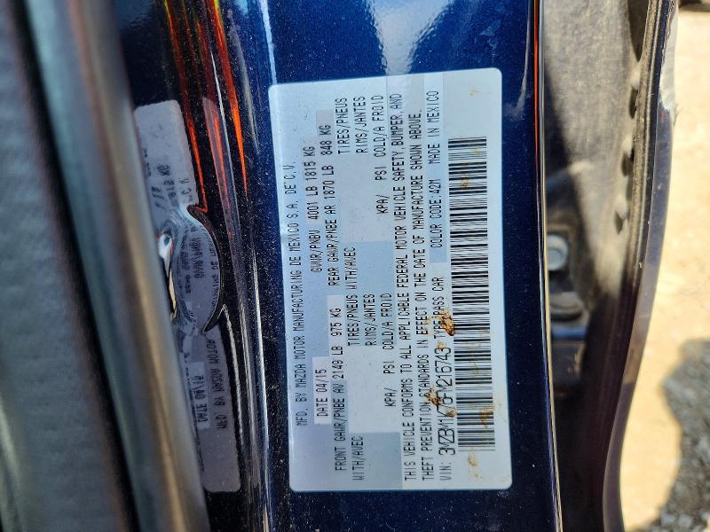 Aukcja sprzedaży 2015 Mazda 3, vin: 3MZBM1K76FM216743, numer aukcji: 65830176