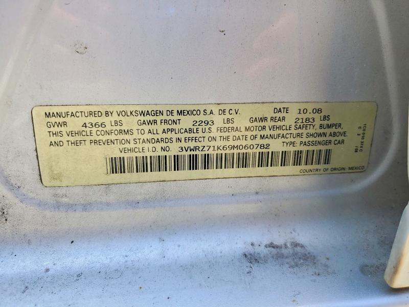 Aukcja sprzedaży 2009 Volkswagen Jetta, vin: 3VWRZ71K69M060782, numer aukcji: 66622046
