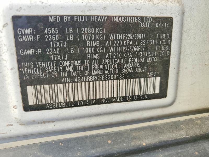 Aukcja sprzedaży 2014 Subaru Outback, vin: 4S4BRBPC5E3309183, numer aukcji: 64815906