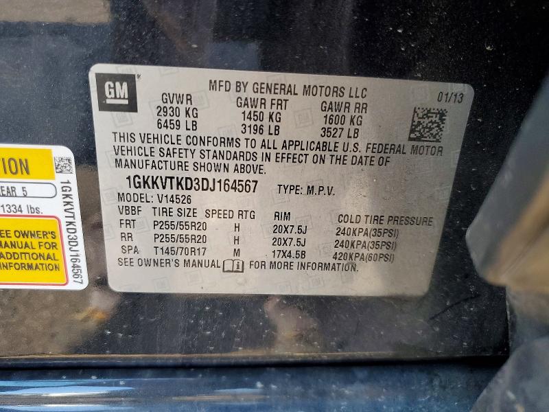 Продажа на аукционе авто 2013 Gmc Acadia, vin: 1GKKVTKD3DJ164567, номер лота: 66834996