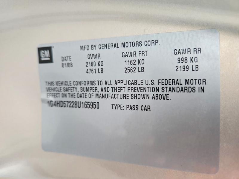 Aukcja sprzedaży 2008 Buick Lucerne, vin: 1G4HD57228U165950, numer aukcji: 64772696