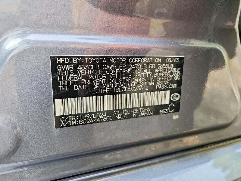 Продаж на аукціоні авто 2013 Lexus Gs, vin: JTHBE1BL3D5023612, номер лоту: 64335616