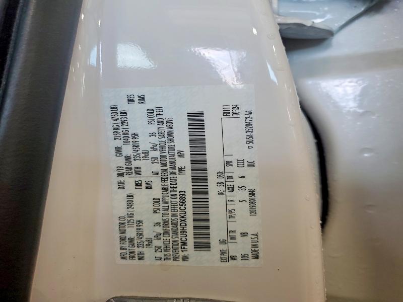 Продажа на аукционе авто 2019 Ford Escape, vin: 1FMCU9HDXKUC56893, номер лота: 66125256