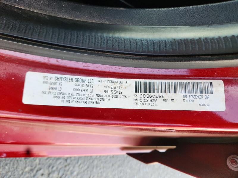 Aukcja sprzedaży 2013 Chrysler 200, vin: 1C3CCBBB0DN636235, numer aukcji: 64570066
