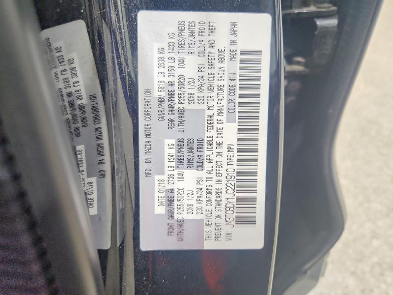 Продажа на аукционе авто 2018 Mazda Cx-9, vin: JM3TCBDY1J0221910, номер лота: 64611406