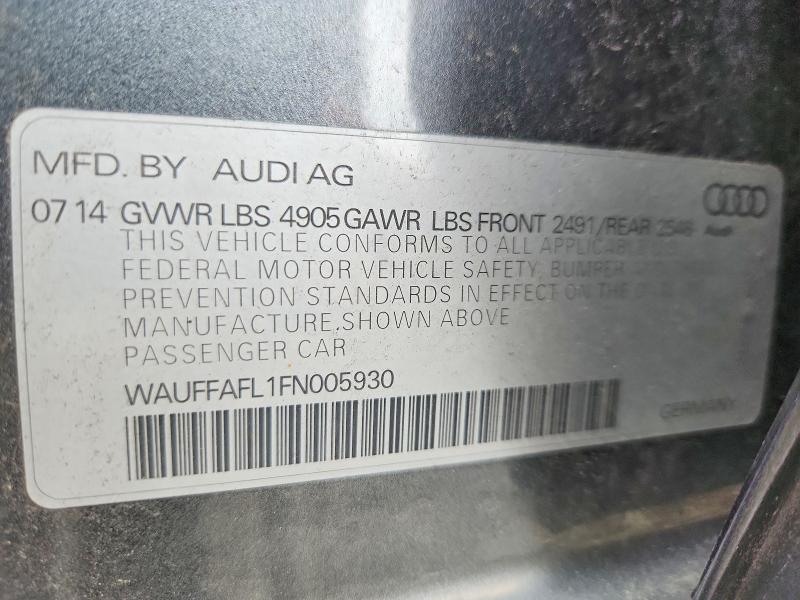 Aukcja sprzedaży 2015 Audi A4, vin: WAUFFAFL1FN005930, numer aukcji: 64977536
