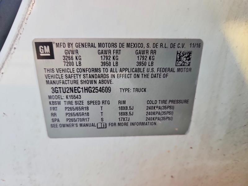 66754936 :رقم المزاد ، 3GTU2NEC1HG254609 vin ، 2017 Gmc Sierra مزاد بيع