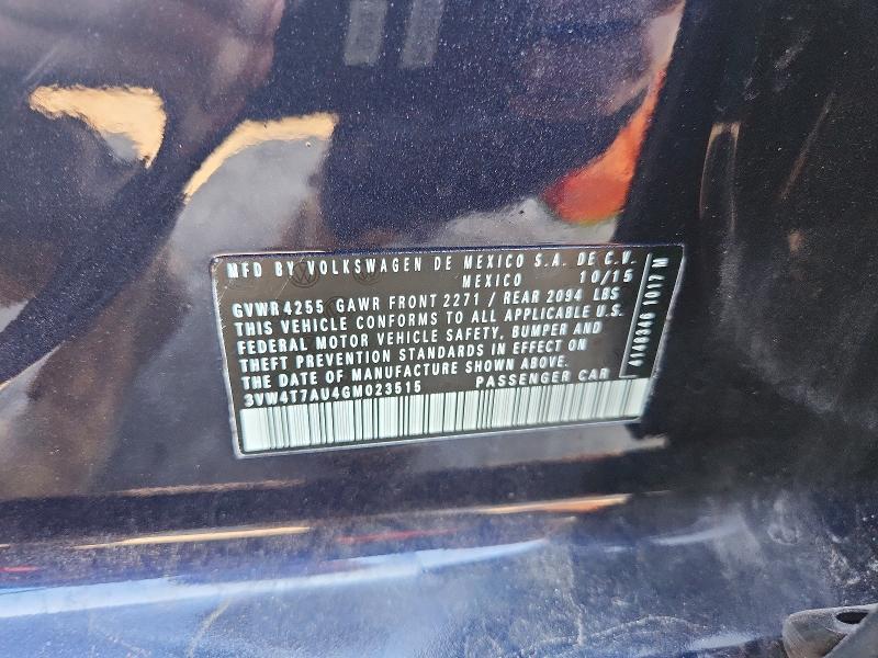 Aukcja sprzedaży 2016 Volkswagen Gti, vin: 3VW4T7AU4GM023515, numer aukcji: 62816446