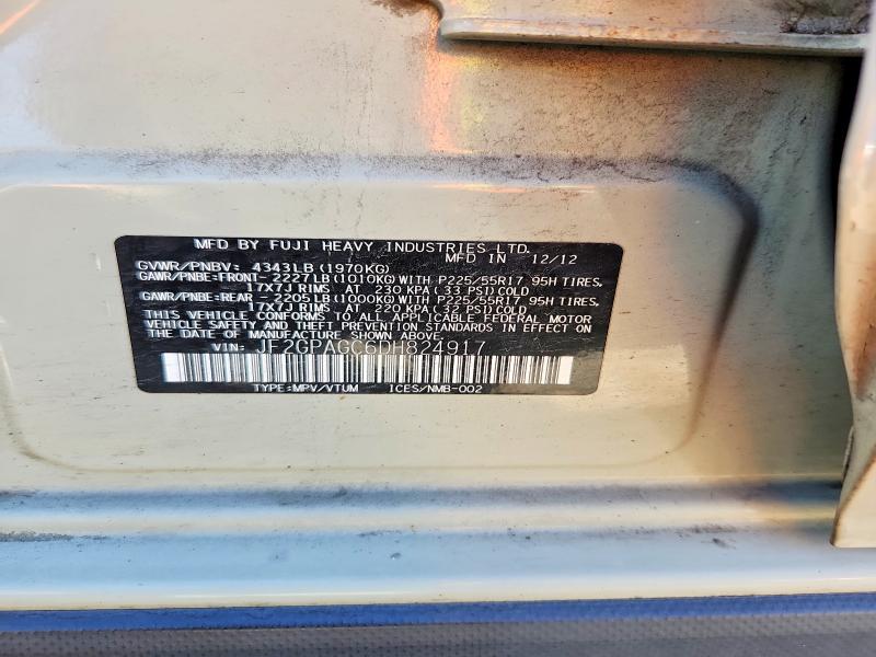 Продажа на аукционе авто 2013 Subaru Xv Crosstrek, vin: JF2GPAGC6DH824917, номер лота: 65846496
