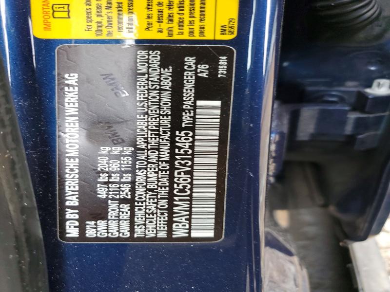 Продаж на аукціоні авто 2015 Bmw X1, vin: WBAVM1C56FV315465, номер лоту: 64677116