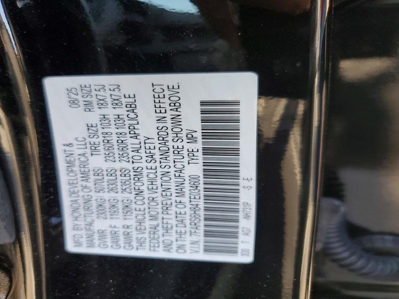 Продажа на аукционе авто 2026 Honda Cr-v, vin: 7FARS6H84TE034600, номер лота: 63331006