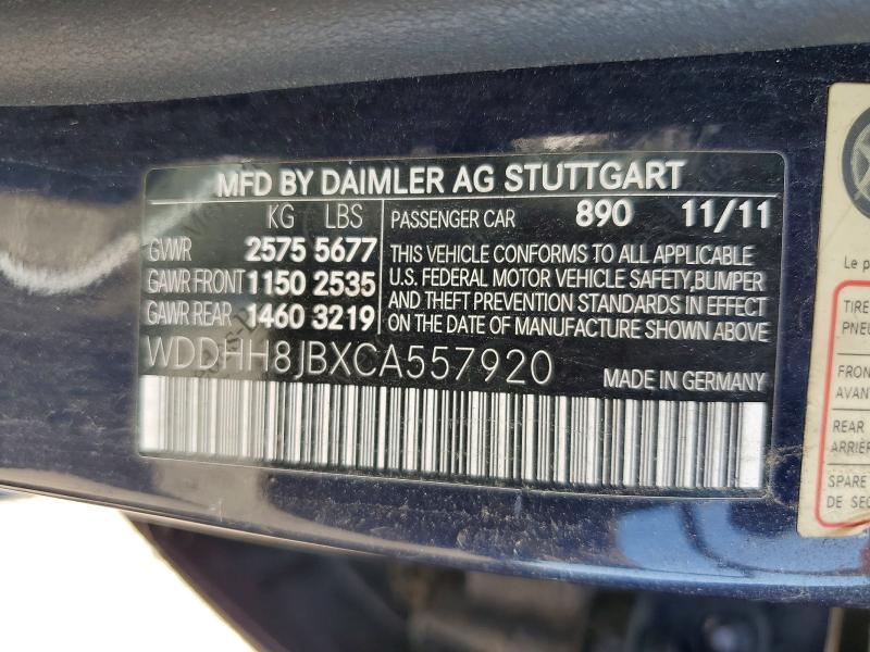Продаж на аукціоні авто 2012 Mercedes-benz E, vin: WDDHH8JBXCA557920, номер лоту: 65417196