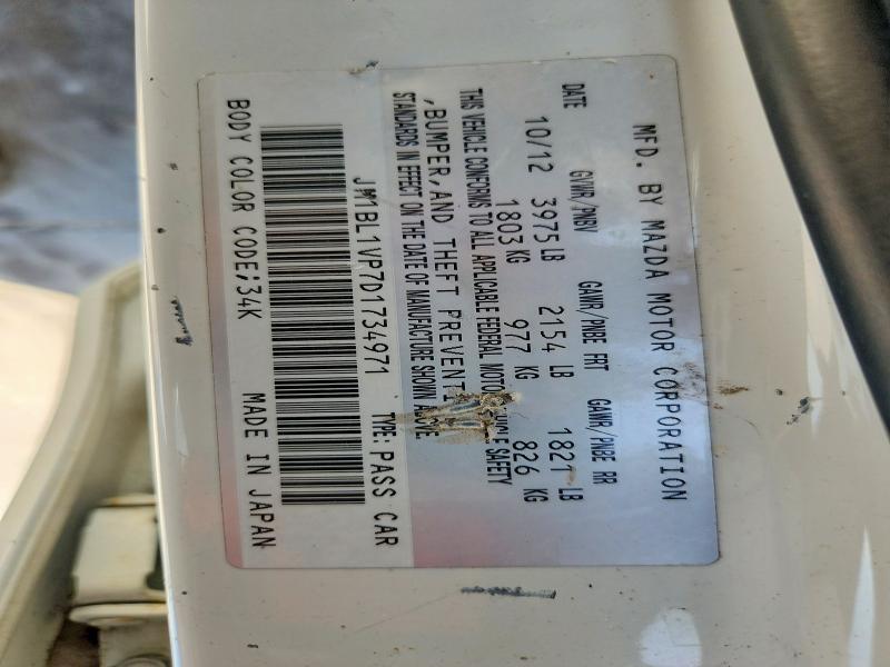 61454686 :رقم المزاد ، JM1BL1VP7D1734971 vin ، 2013 Mazda 3 مزاد بيع