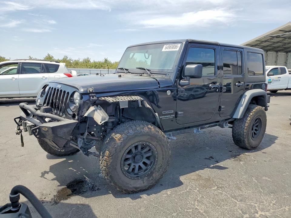 2015 Jeep Wrangler Unlimited მანქანა იყიდება აუქციონზე, vin: 1C4BJWDG7FL596778, აუქციონის ნომერი: 64969886