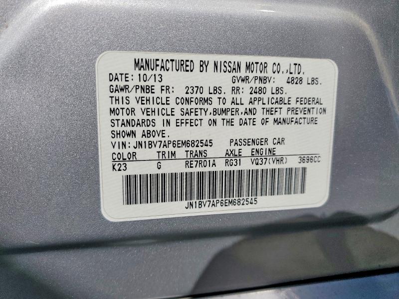 Aukcja sprzedaży 2014 Infiniti Q50, vin: JN1BV7AP6EM682545, numer aukcji: 63761586