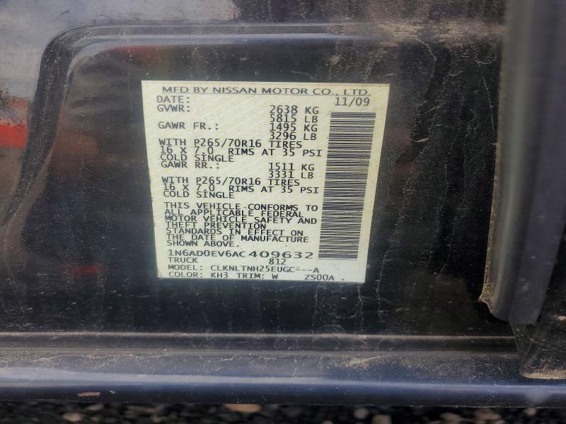 2010 Nissan Frontier მანქანა იყიდება აუქციონზე, vin: 1N6AD0EV6AC409632, აუქციონის ნომერი: 65032606