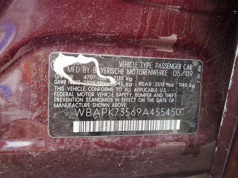 Продаж на аукціоні авто 2009 Bmw 328, vin: WBAPK73569A455450, номер лоту: 64640476