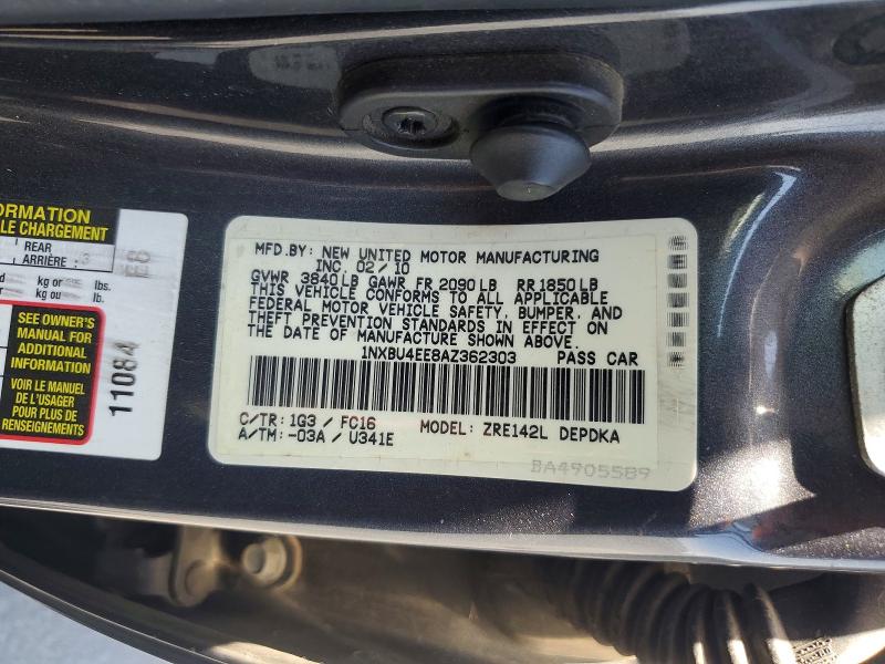 Продажа на аукционе авто 2010 Toyota Corolla, vin: 1NXBU4EE8AZ362303, номер лота: 64074886