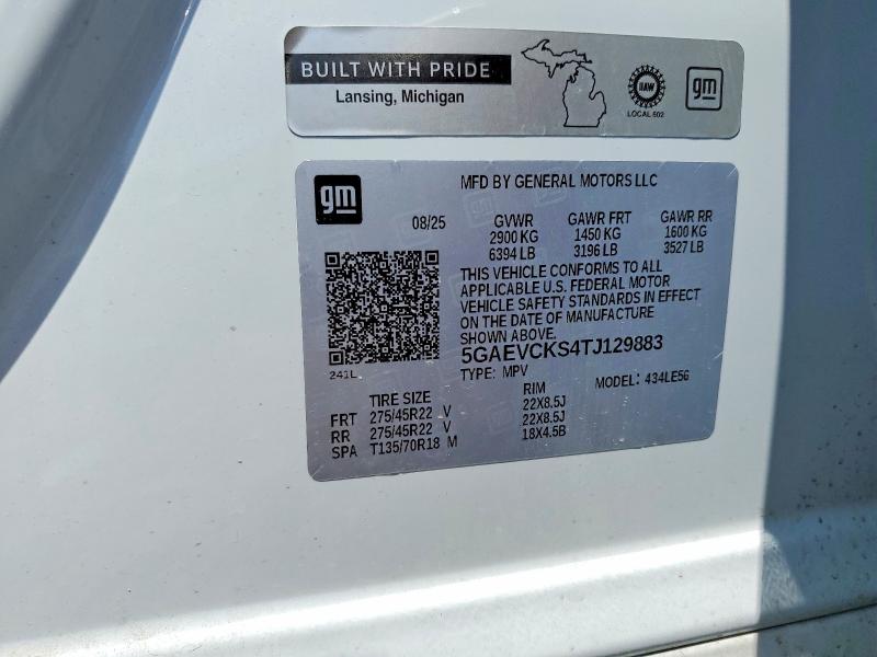 Продаж на аукціоні авто 2026 Buick Enclave, vin: 5GAEVCKS4TJ129883, номер лоту: 63847376