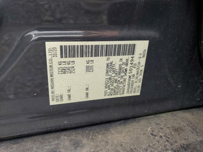 2021 Nissan Maxima მანქანა იყიდება აუქციონზე, vin: 1N4AA6FVXMC501494, აუქციონის ნომერი: 61287366