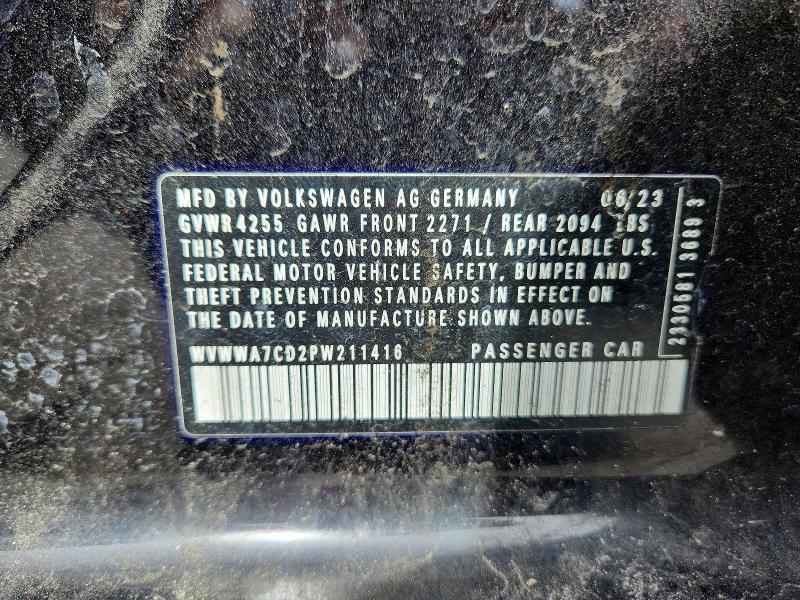 66391116 :رقم المزاد ، WVWWA7CD2PW211416 vin ، 2023 Volkswagen Gti مزاد بيع
