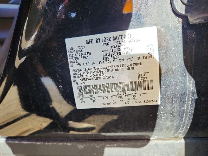 Aukcja sprzedaży 2023 Ford Explorer, vin: 1FM5K8AB9PGA81611, numer aukcji: 62049056
