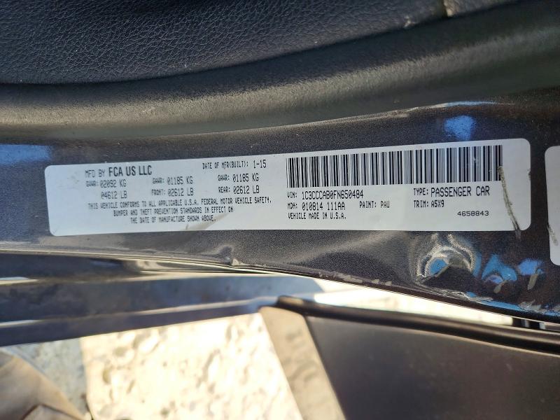 2015 Chrysler 200 მანქანა იყიდება აუქციონზე, vin: 1C3CCCAB0FN650484, აუქციონის ნომერი: 65546086