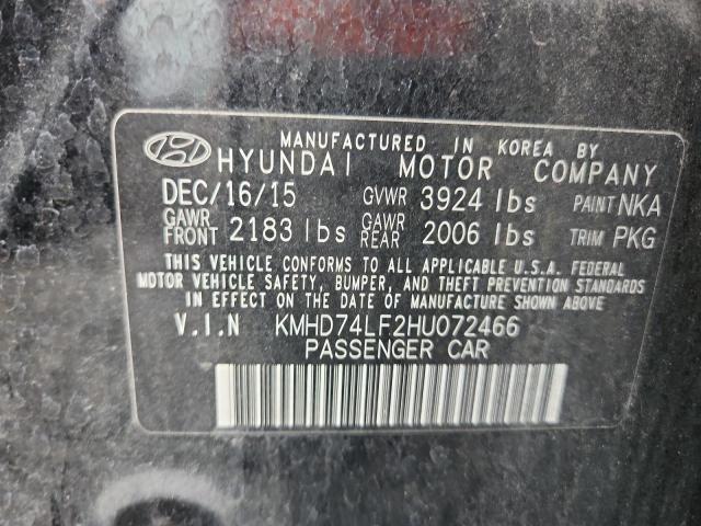 Продажа на аукционе авто 2017 Hyundai Elantra, vin: KMHD74LF2HU072466, номер лота: 64335696