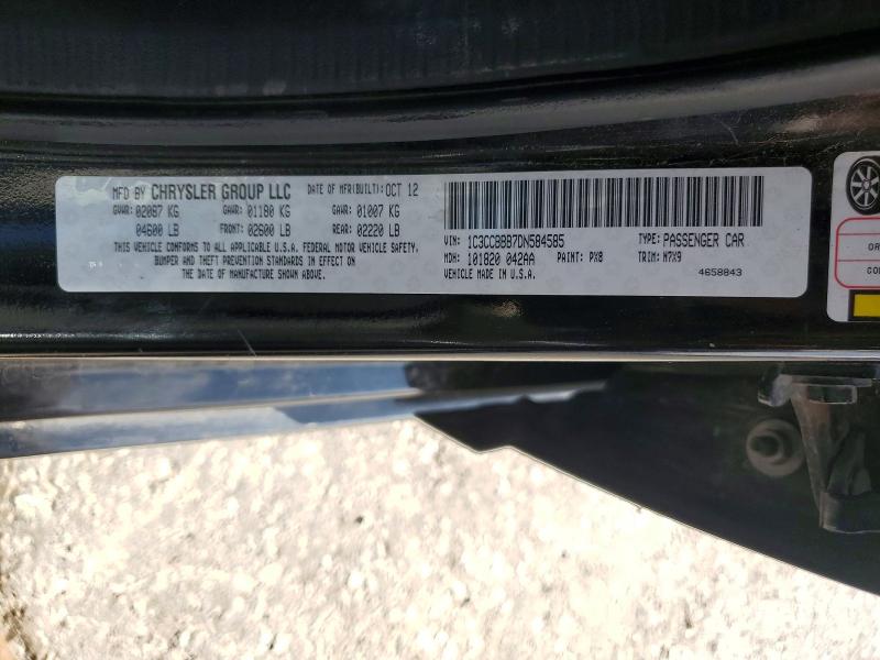 64941986 :رقم المزاد ، 1C3CCBBB7DN584585 vin ، 2013 Chrysler 200 مزاد بيع