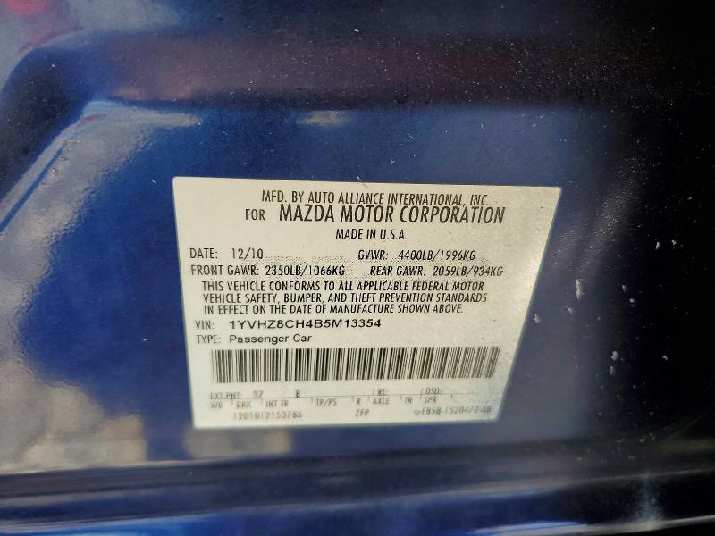 67127516 :رقم المزاد ، 1YVHZ8CH4B5M13354 vin ، 2011 Mazda 6 مزاد بيع