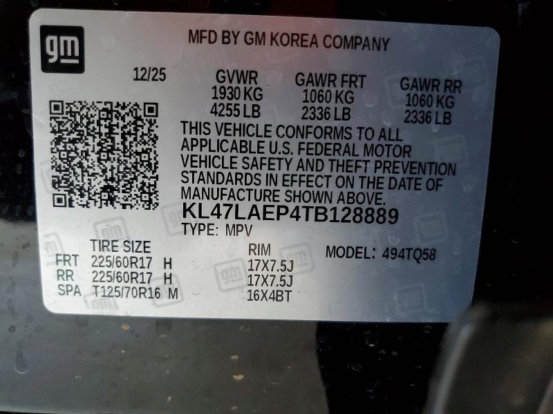 2026 Buick Envista მანქანა იყიდება აუქციონზე, vin: KL47LAEP4TB128889, აუქციონის ნომერი: 65443306