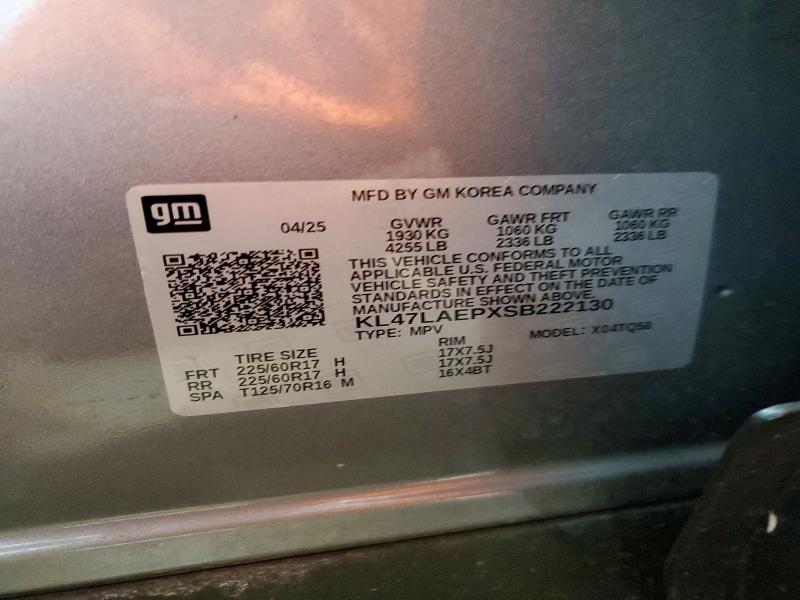 2025 Buick Envista მანქანა იყიდება აუქციონზე, vin: KL47LAEPXSB222130, აუქციონის ნომერი: 66145036