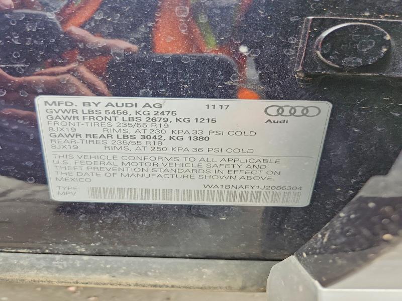 Aukcja sprzedaży 2018 Audi Q5, vin: WA1BNAFY1J2086304, numer aukcji: 67181826