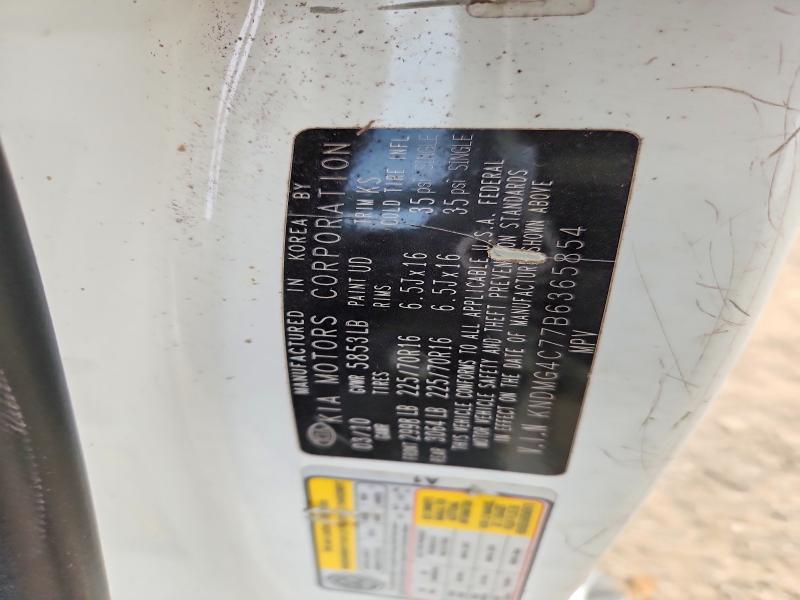 Aukcja sprzedaży 2011 Kia Sedona, vin: KNDMG4C77B6365854, numer aukcji: 66019726