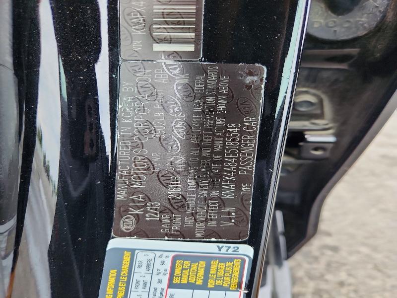 Aukcja sprzedaży 2014 Kia Forte, vin: KNAFX4A84E5185548, numer aukcji: 65320316