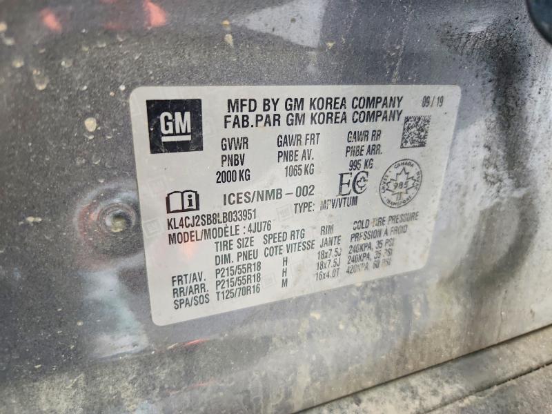 Продаж на аукціоні авто 2020 Buick Encore, vin: KL4CJ2SB8LB033951, номер лоту: 63544516