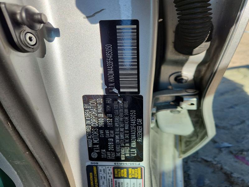 66156336 :رقم المزاد ، KNADM4A33F6485050 vin ، 2015 Kia Rio مزاد بيع