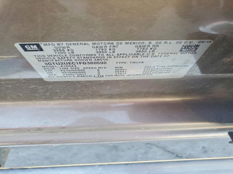 64936906 :رقم المزاد ، 3GTU2UEC1FG380590 vin ، 2015 Gmc Sierra مزاد بيع